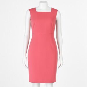 Banana Republic Coral Sleeveless Sheath Dress Women's Size 10 Lined‎
